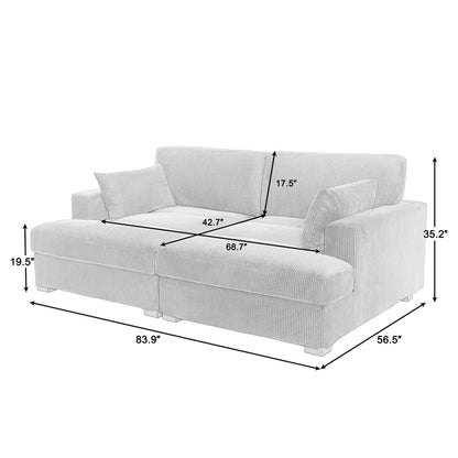 Recessed Arm Modern Sofa