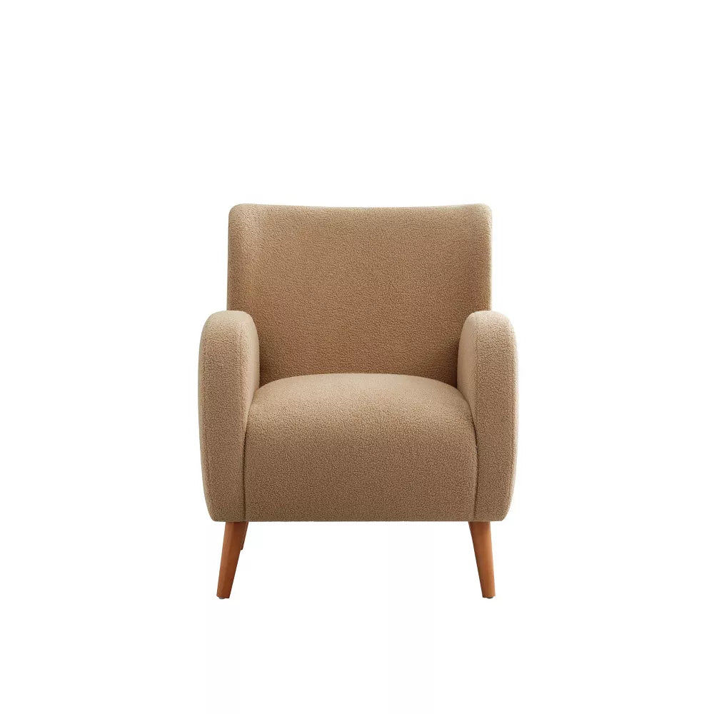 Boucle Fabric Upholstered Accent Chair