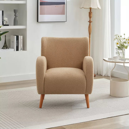 Boucle Fabric Upholstered Accent Chair