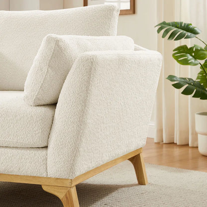 Boucle Texture Upholstered Accent Armchair