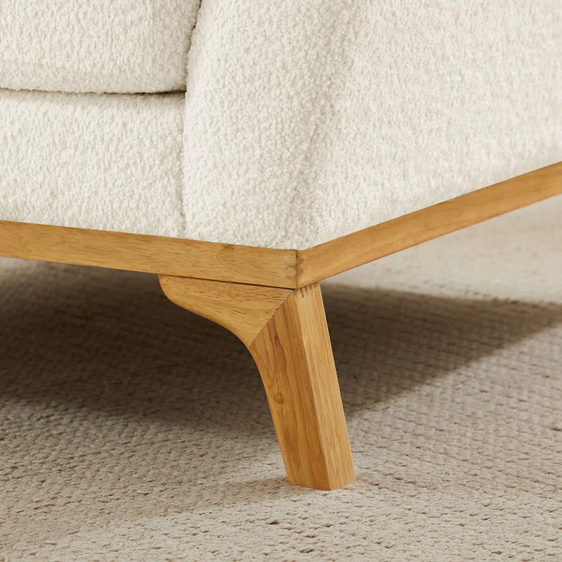 Boucle Texture Upholstered Accent Armchair