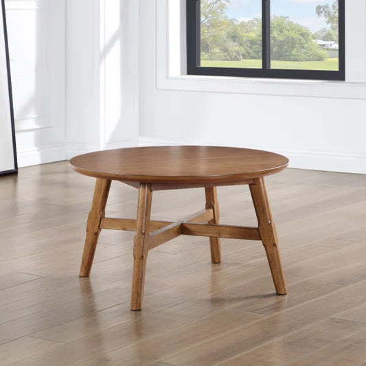 Bred 32" Round Solid Wood Coffee Table