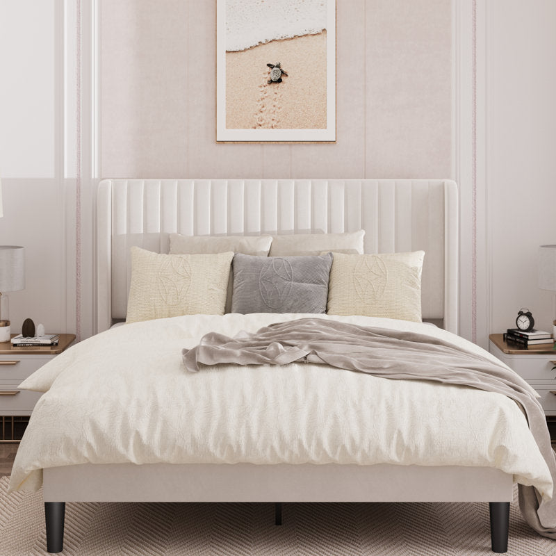 Tranquil Wingback Bed