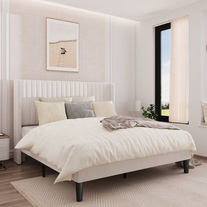 Tranquil Wingback Bed