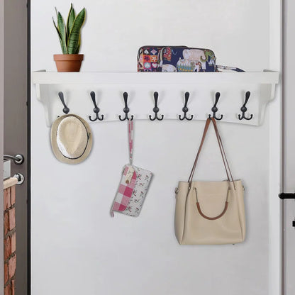 White Rack Wall Mount With Shelf