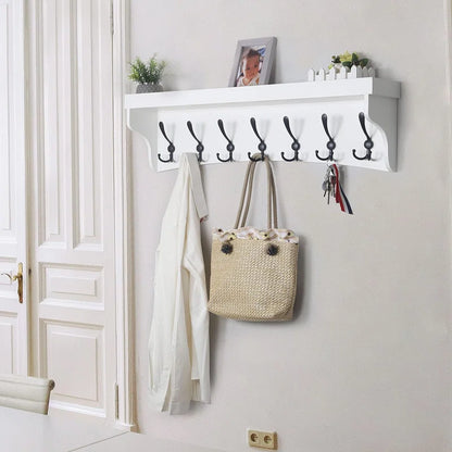 White Rack Wall Mount With Shelf