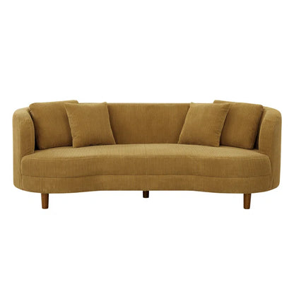 Modern Curved Corduroy Sofa