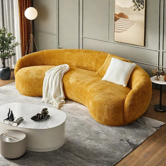 Modern Mininmal Curved Cashew Shaped Sofa