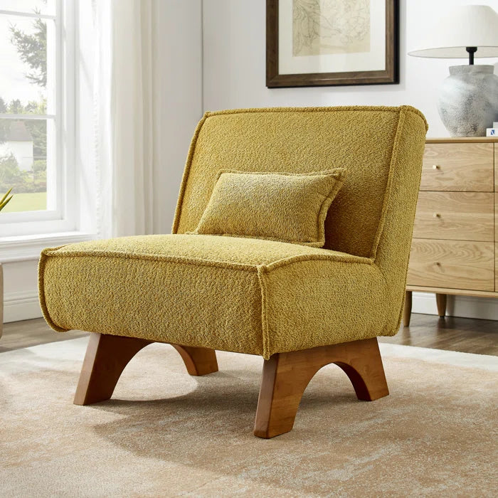 Darke Upholstered Accent Lounge Chair with Pillow