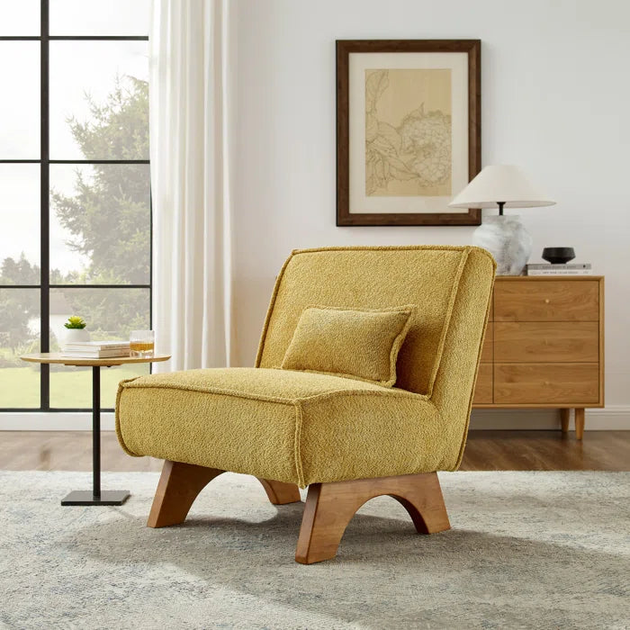 Darke Upholstered Accent Lounge Chair with Pillow