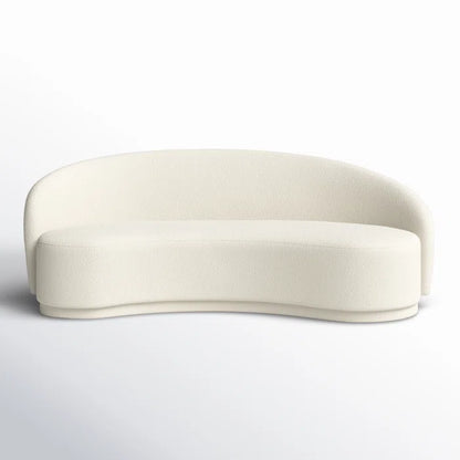 Modern Curve Boucle Upholstered Sofa
