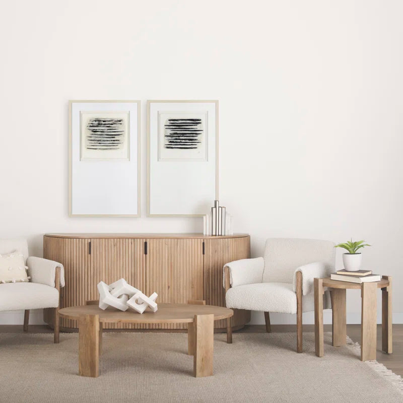 Brown Twill Upholstered Armchair