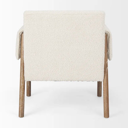 Brown Twill Upholstered Armchair