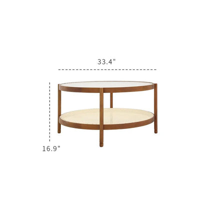 Fluted Glass Top Coffee Table