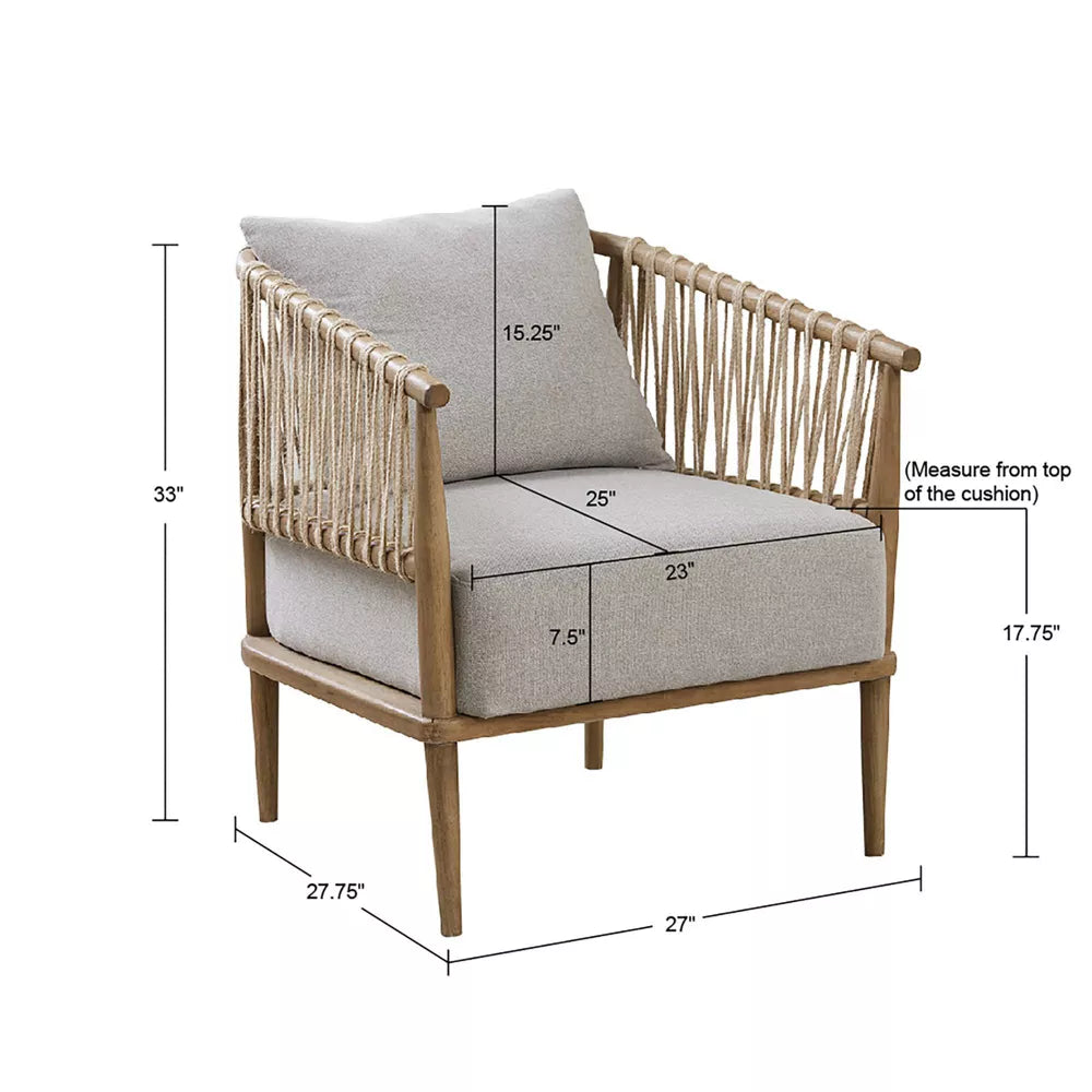 Freddy Natural Teak Accent Arm Chair