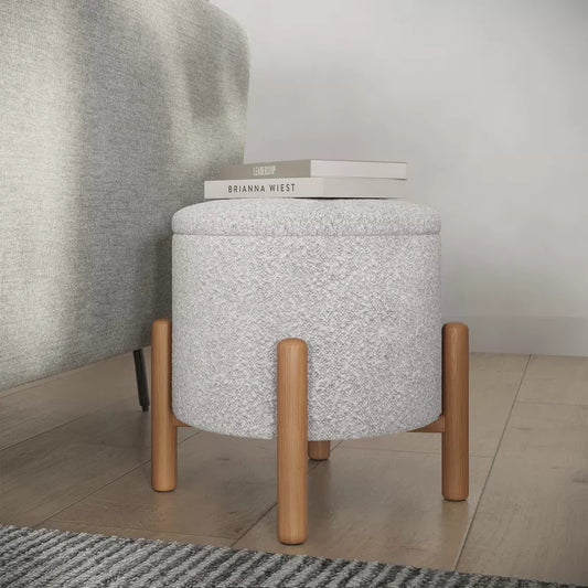 Lavish Storage Round Ottoman