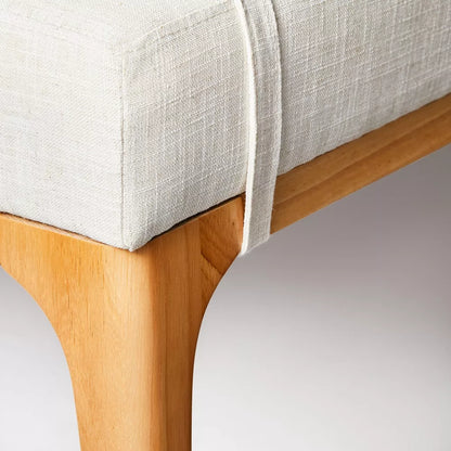 Randolph Upholstered Bench with Bolster Pillows