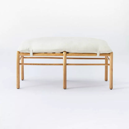 Emery Wood and Upholstered Bench