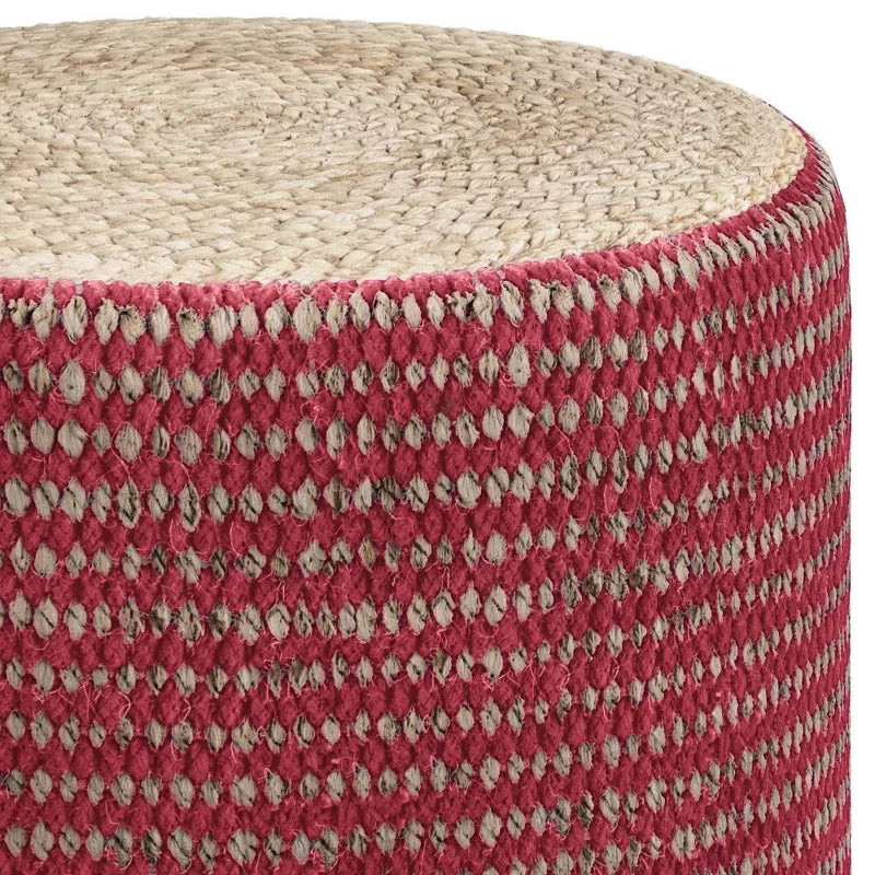 Jack Round Braided Pouf