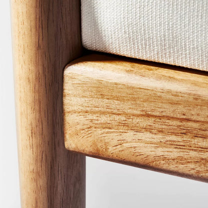 Ahom Ladder Back Wood Arm Accent Chair