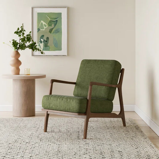 Rae Fabric Upholstered Lounge Armchair