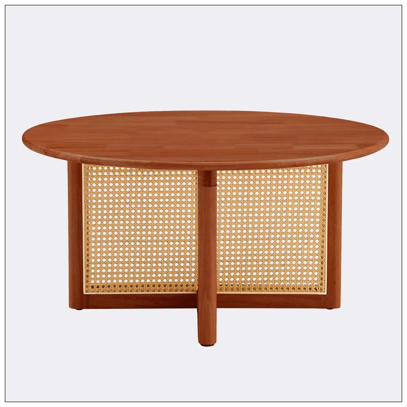 Solid Teak Wood Framed Coffee Table