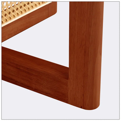 Solid Teak Wood Framed Coffee Table