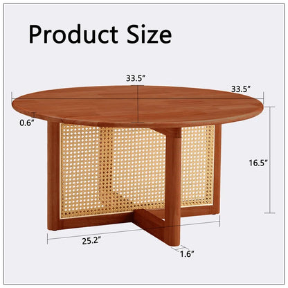 Solid Teak Wood Framed Coffee Table