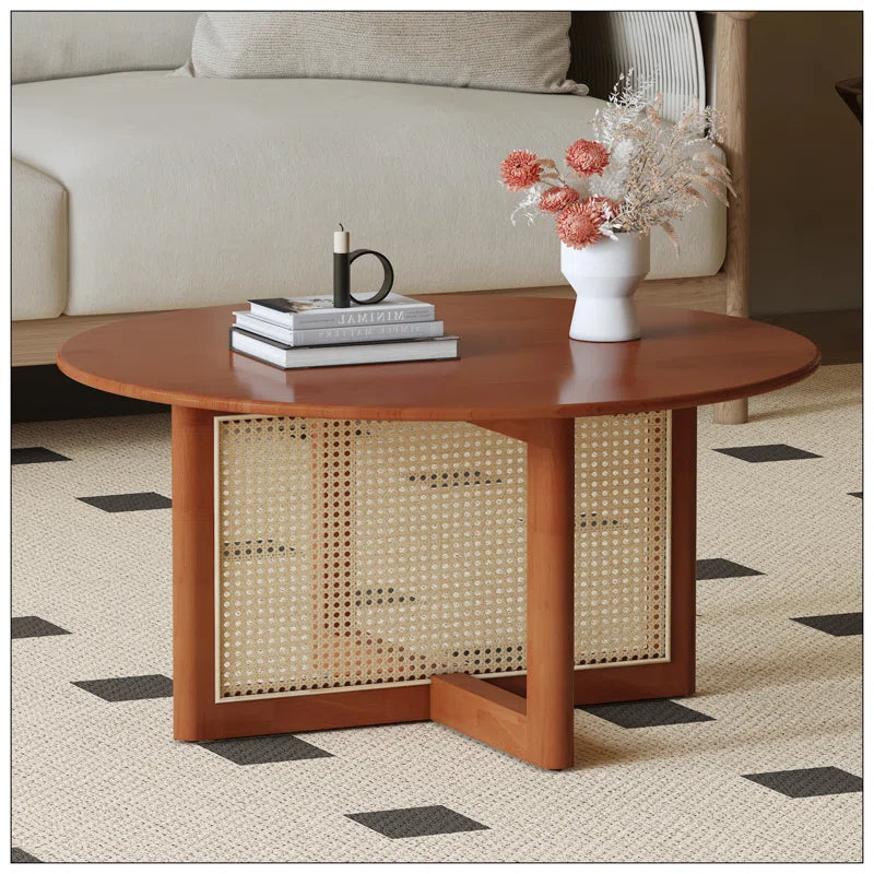 Solid Teak Wood Framed Coffee Table