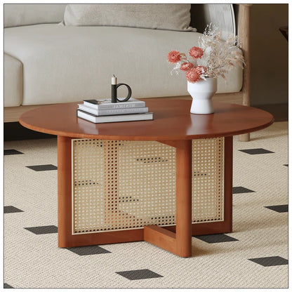 Solid Teak Wood Framed Coffee Table