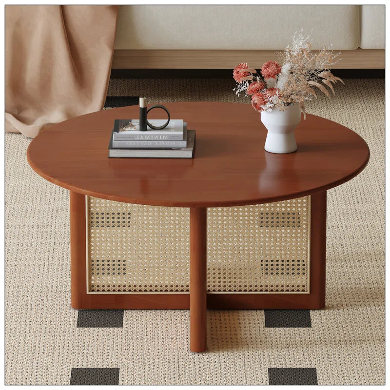 Solid Teak Wood Framed Coffee Table