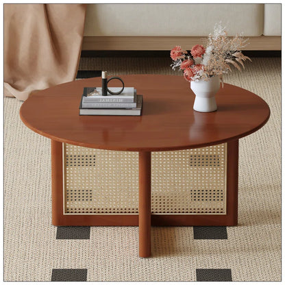 Solid Teak Wood Framed Coffee Table