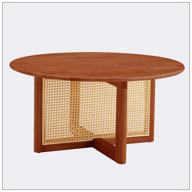 Solid Teak Wood Framed Coffee Table