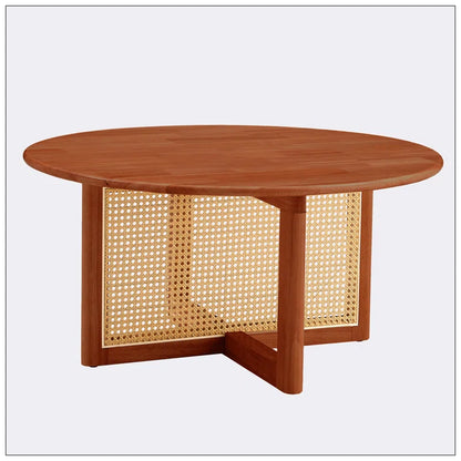Solid Teak Wood Framed Coffee Table