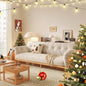 Square Arm Tufted Upholstered Sofa