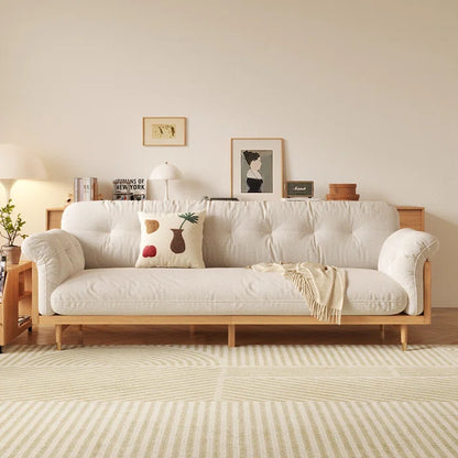 Square Arm Tufted Upholstered Sofa