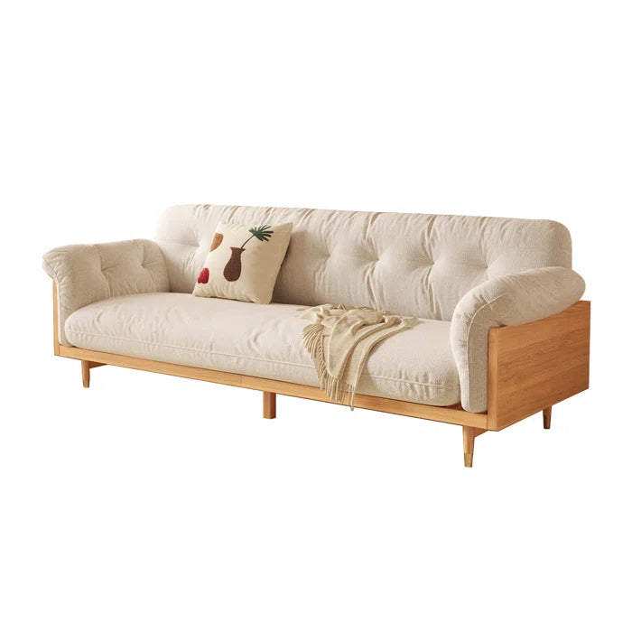 Square Arm Tufted Upholstered Sofa