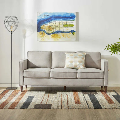 Sand Square Arm Sofa