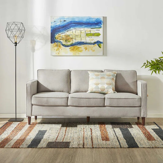 Sand Square Arm Sofa