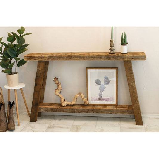 Rustic Charm 60'' Solid Wood Console Table with Storage