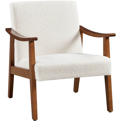 Mid-century Curved Upholstered Armchair