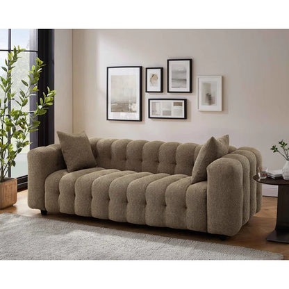 Modern Square Arms Chesterfield Sofa