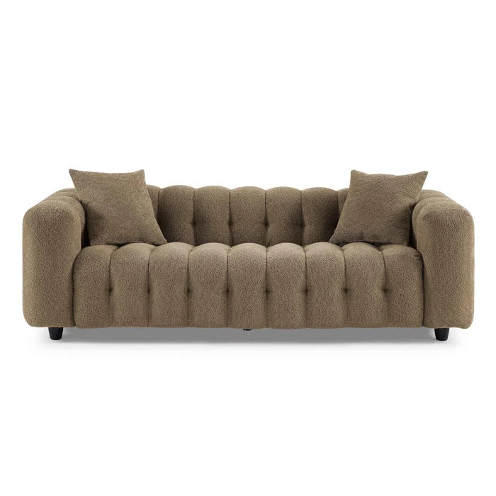 Modern Square Arms Chesterfield Sofa