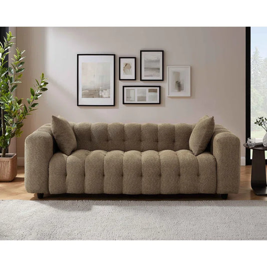 Modern Square Arms Chesterfield Sofa