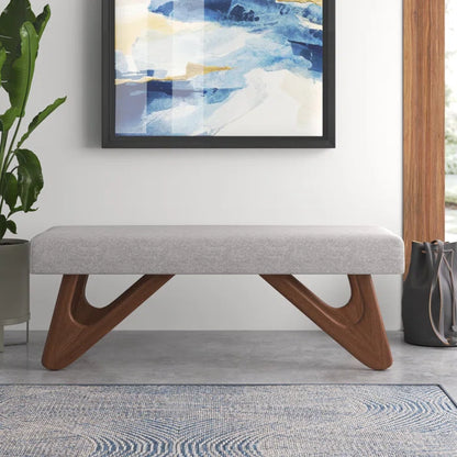 Teakwood Upholstered Bench