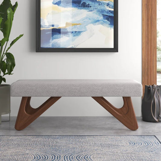 Teakwood Upholstered Bench