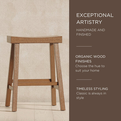 Vincent Backless Saddle Barstool