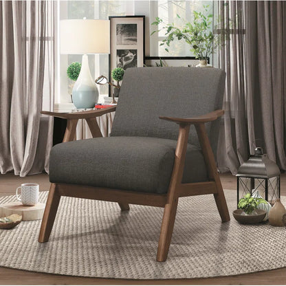 Mid-Centuary Upholstered Curve Armchair