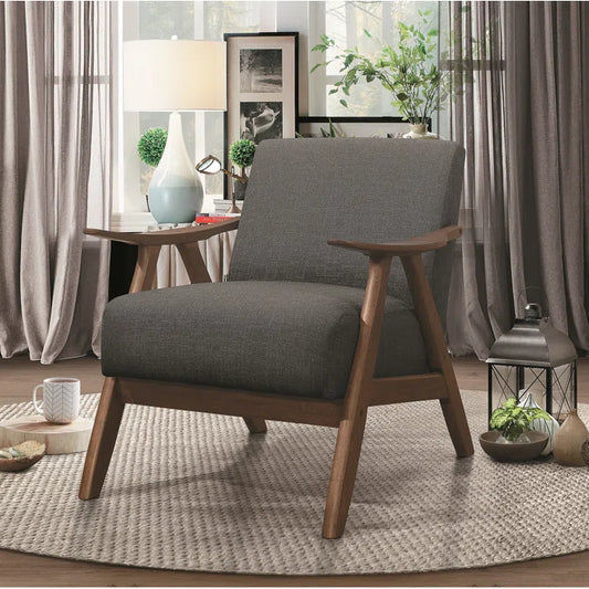 Mid-Centuary Upholstered Curve Armchair