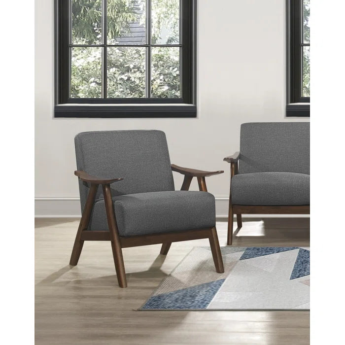 Mid-Centuary Upholstered Curve Armchair